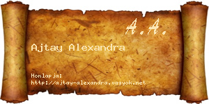 Ajtay Alexandra névjegykártya